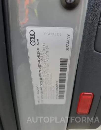 AUDI S4 PRESTIG 2021 vin WAUC4AF49MA062382 from auto auction Copart