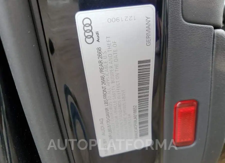 AUDI S5 PREMIUM 2020 vin WAUC4CF59LA016652 from auto auction Copart