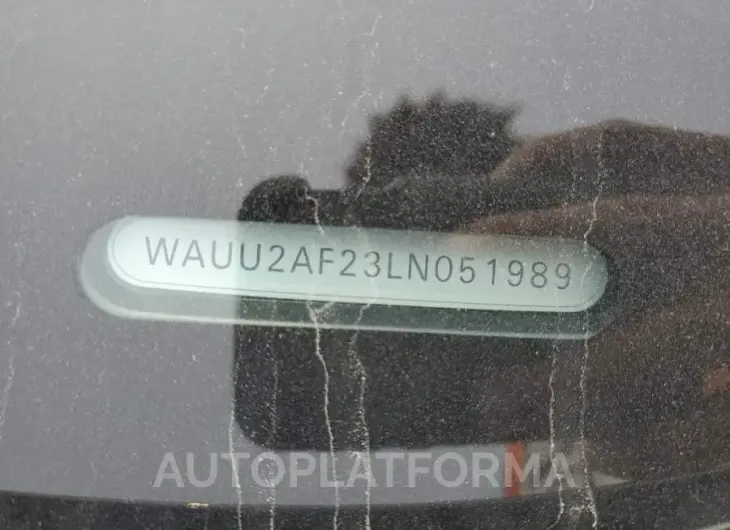 AUDI A7 PREMIUM 2020 vin WAUU2AF23LN051989 from auto auction Copart