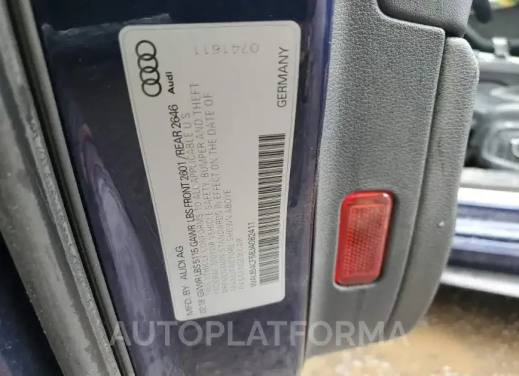 AUDI S5 PREMIUM 2018 vin WAUB4CF58JA082411 from auto auction Copart