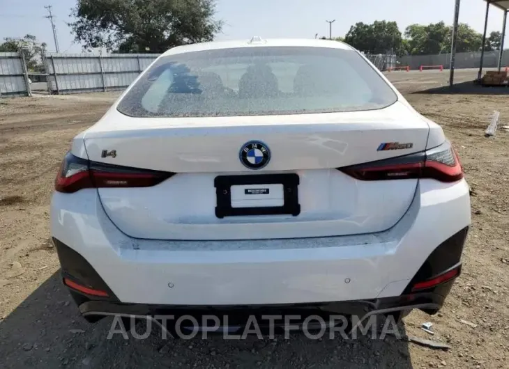 BMW I4 M50 2023 vin WBY33AW0XPFP32305 from auto auction Copart