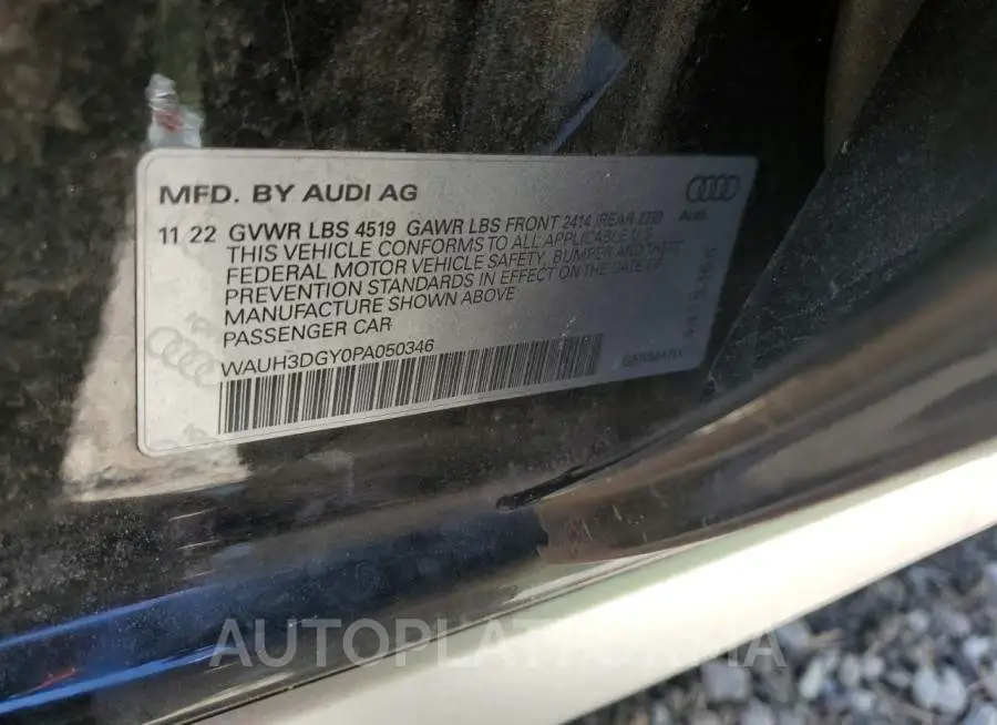 AUDI S3 PREMIUM 2023 vin WAUH3DGY0PA050346 from auto auction Copart