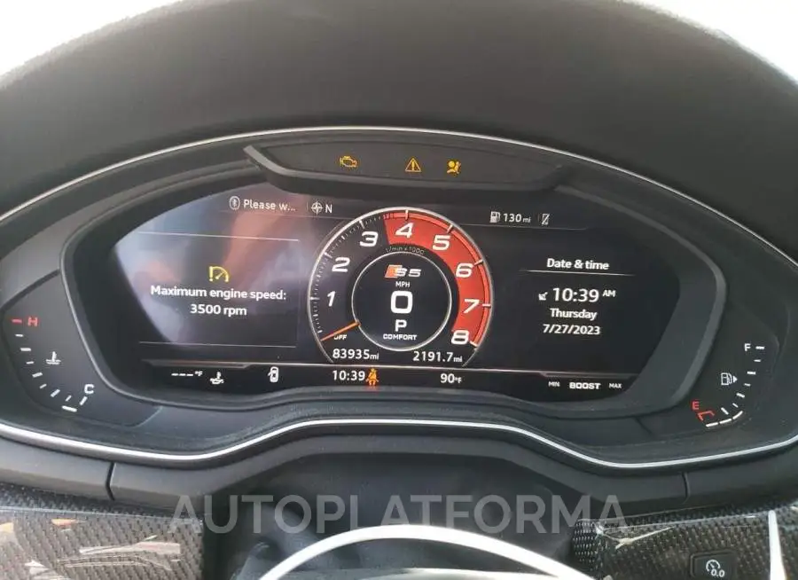 AUDI S5 PREMIUM 2018 vin WAUP4AF59JA003015 from auto auction Copart