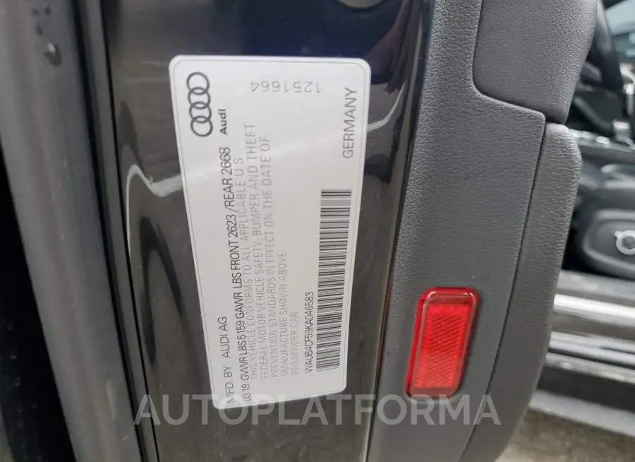 AUDI S5 PREMIUM 2019 vin WAUB4CF59KA046583 from auto auction Copart