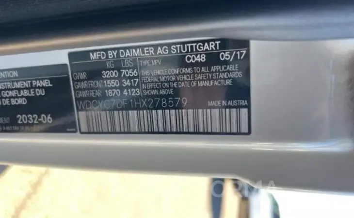 MERCEDES-BENZ G 63 AMG 2017 vin WDCYC7DF1HX278579 from auto auction Copart