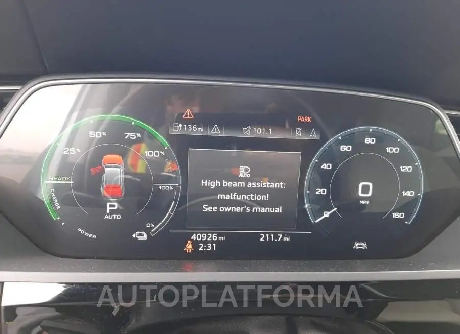 AUDI E-TRON PRE 2019 vin WA1VABGE3KB008787 from auto auction Copart