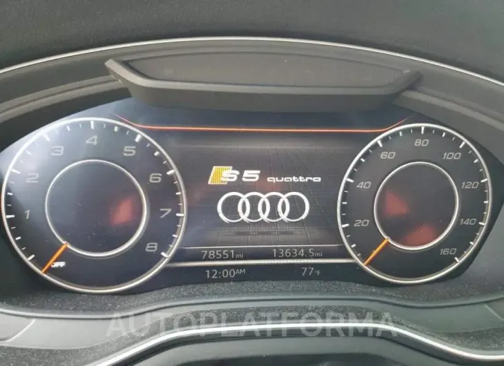 AUDI S5 PREMIUM 2018 vin WAUB4CF58JA034536 from auto auction Copart