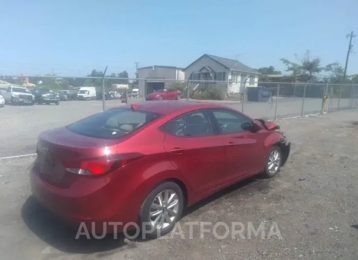 HYUNDAI ELANTRA 2016 vin 5NPDH4AE7GH789949 from auto auction Iaai