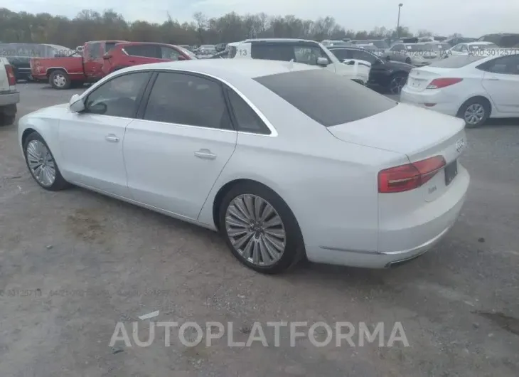 AUDI A8 L 2015 vin WAU32AFDXFN036052 from auto auction Iaai