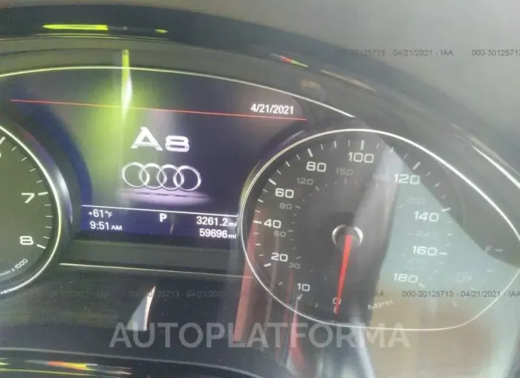 AUDI A8 L 2015 vin WAU32AFDXFN036052 from auto auction Iaai