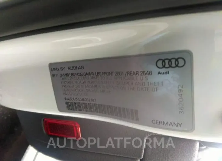 AUDI S4 2018 vin WAUC4AF40JA052187 from auto auction Iaai