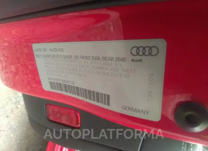 AUDI S5 SPORTBACK 2021 vin WAUC4CF51MA042132 from auto auction Iaai