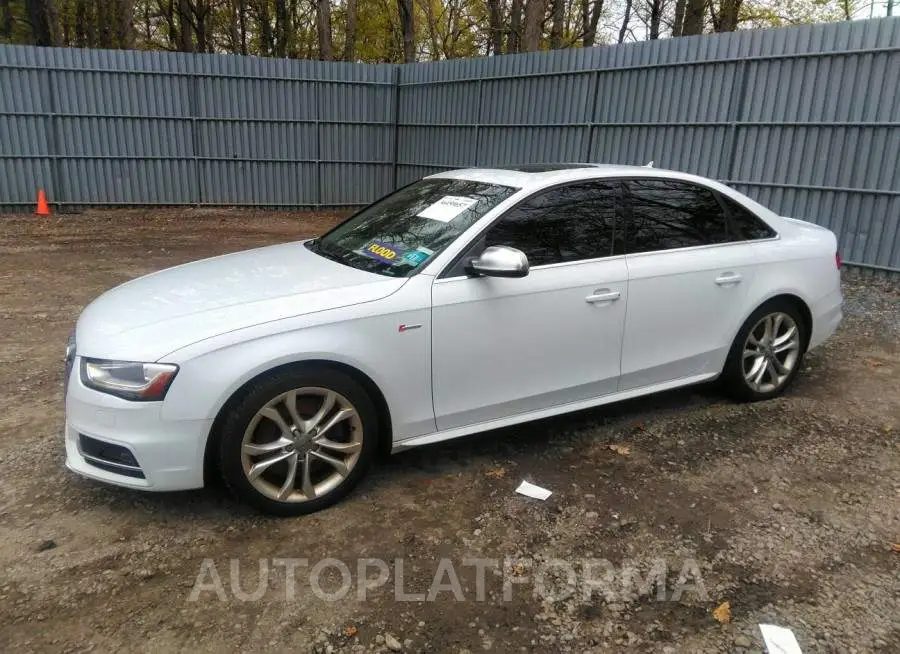 AUDI S4 2015 vin WAUBGAFL4FA020327 from auto auction Iaai