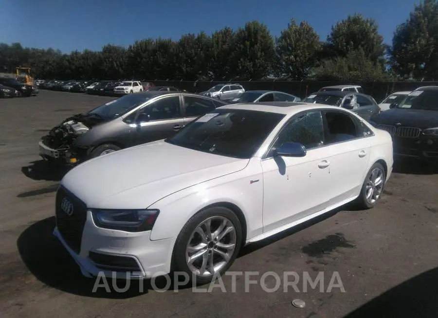 AUDI S4 2015 vin WAUBGAFLXFA050447 from auto auction Iaai