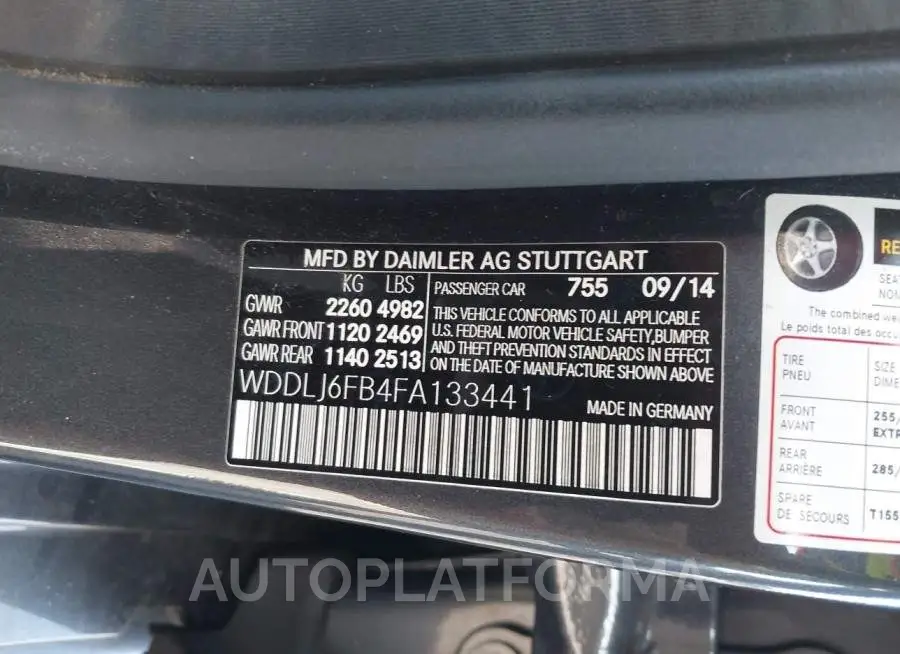 MERCEDES-BENZ CLS-CLASS 2015 vin WDDLJ6FB4FA133441 from auto auction Iaai