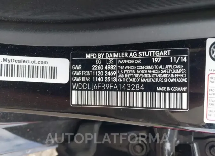 MERCEDES-BENZ CLS-CLASS 2015 vin WDDLJ6FB9FA143284 from auto auction Iaai