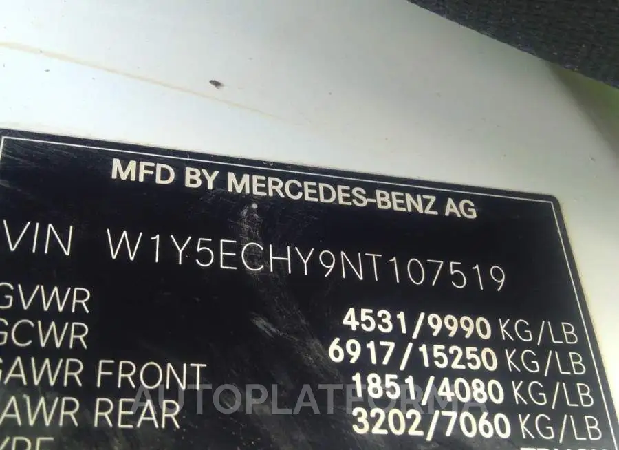 MERCEDES-BENZ SPRINTER CARGO VAN 2022 vin W1Y5ECHY9NT107519 from auto auction Iaai