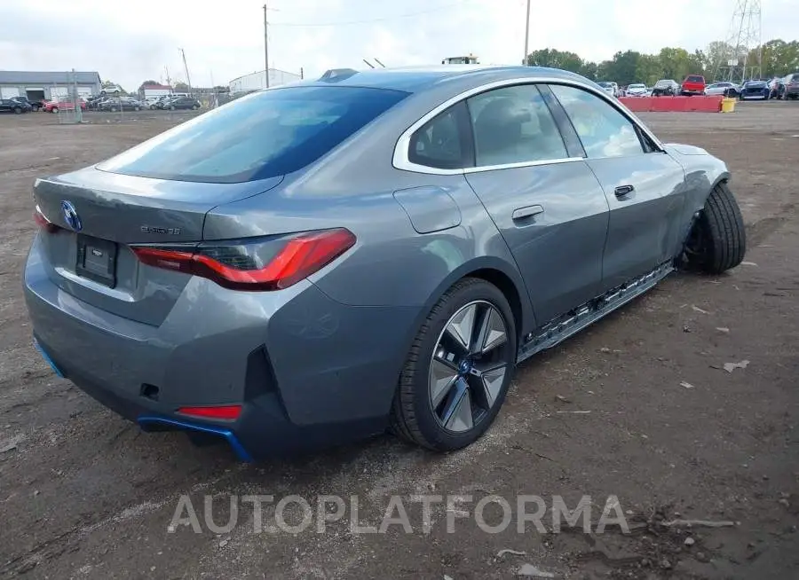 BMW I4 2023 vin WBY43AW06PFP44942 from auto auction Iaai