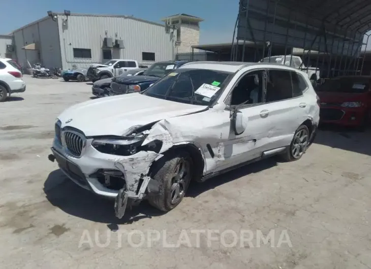 BMW X3 2021 vin 5UXTY3C03M9G31783 from auto auction Iaai