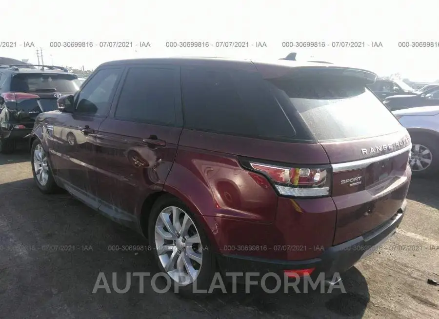 LAND ROVER RANGE ROVER SPORT 2015 vin SALWR2VF5FA628480 from auto auction Iaai