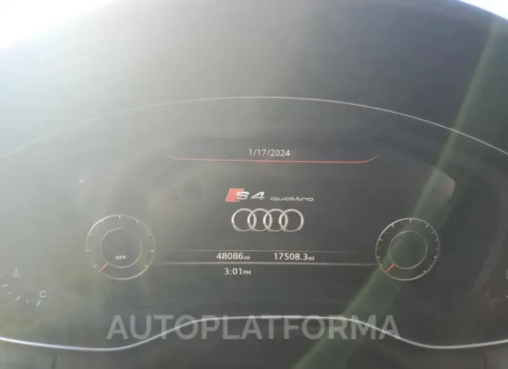 AUDI S4 PRESTIG 2018 vin WAUC4AF4XJA001313 from auto auction Copart