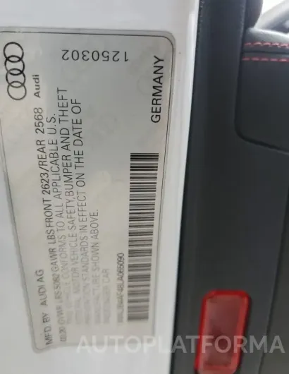 AUDI S4 PREMIUM 2020 vin WAUB4AF48LA065090 from auto auction Copart