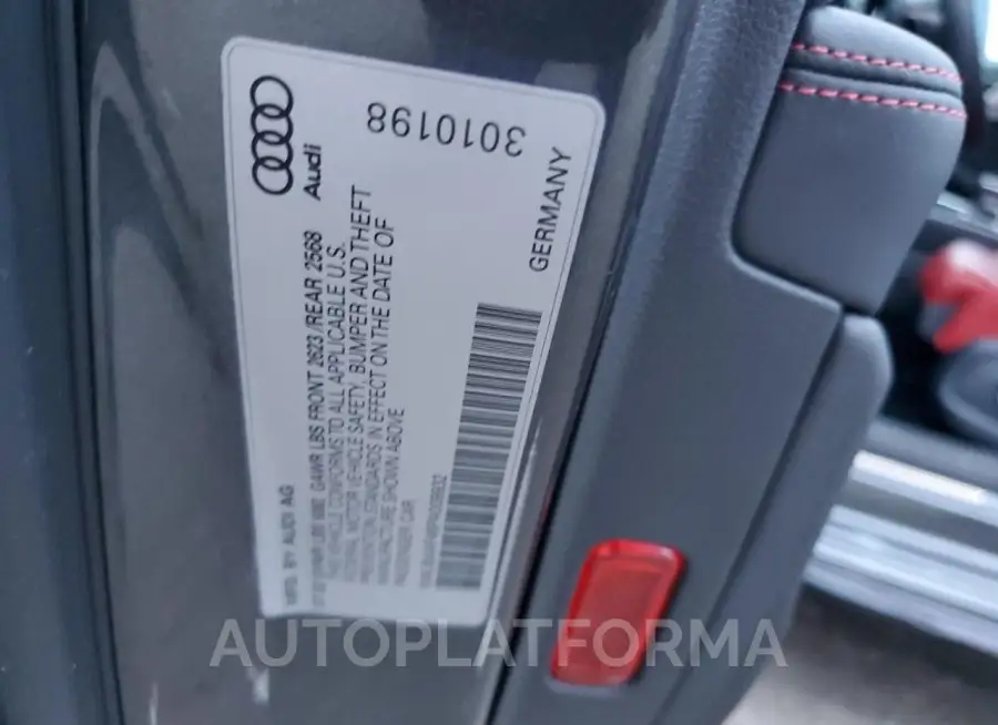 AUDI S4 PREMIUM 2023 vin WAUB4AF46PA009932 from auto auction Copart