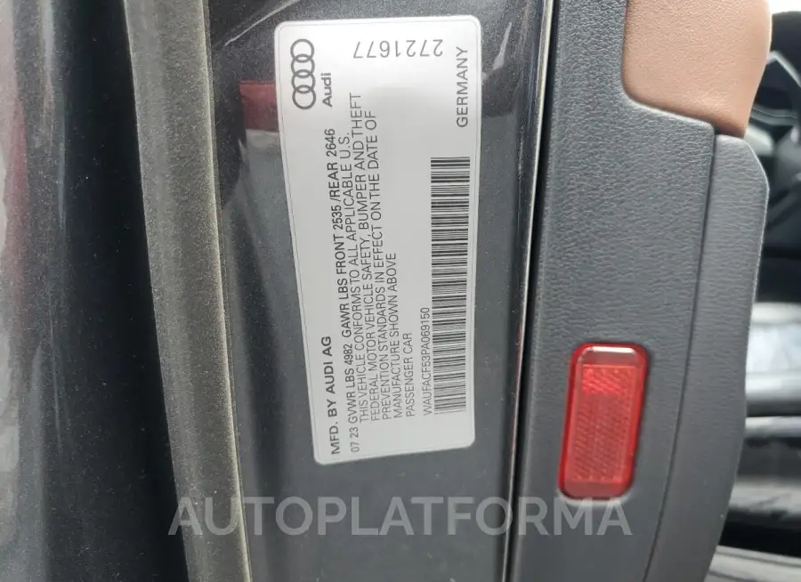 AUDI A5 PREMIUM 2023 vin WAUFACF53PA069150 from auto auction Copart