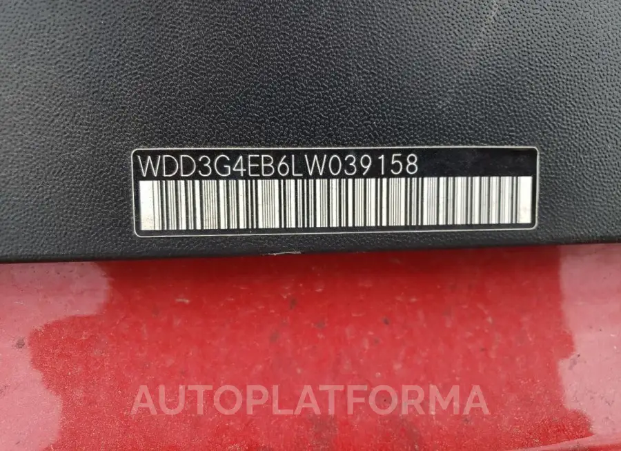 MERCEDES-BENZ A 220 2020 vin WDD3G4EB6LW039158 from auto auction Copart