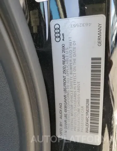 AUDI A6 PREMIUM 2015 vin WAUDFAFC1FN035288 from auto auction Copart