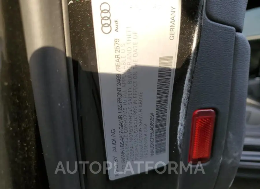 AUDI A5 PREMIUM 2018 vin WAUBNCF56JA066964 from auto auction Copart