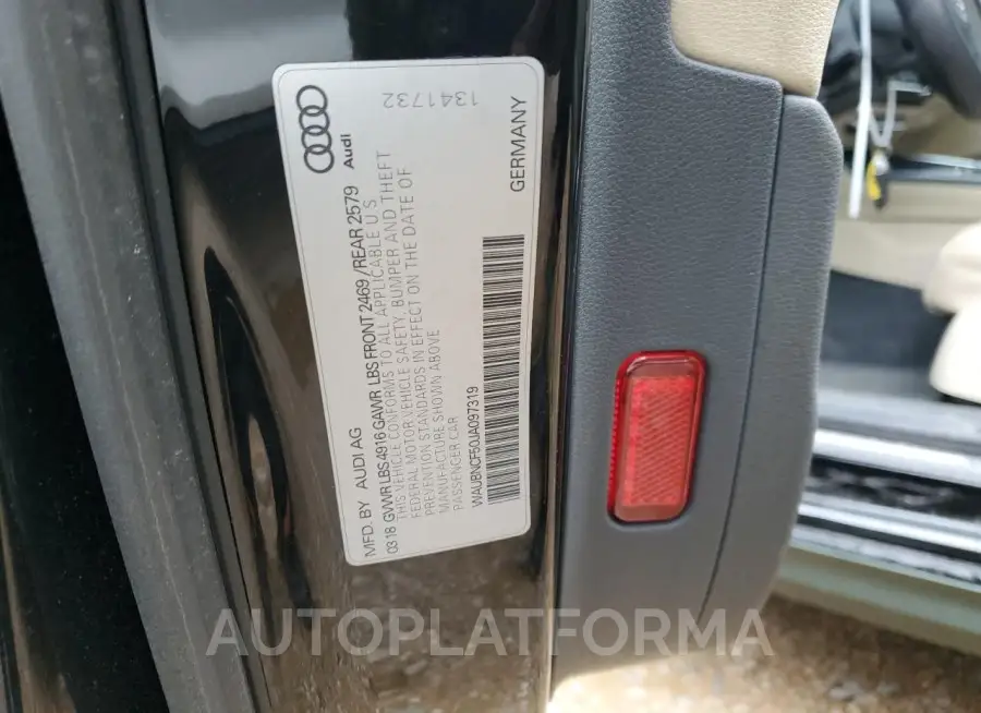 AUDI A5 PREMIUM 2018 vin WAUBNCF50JA097319 from auto auction Copart