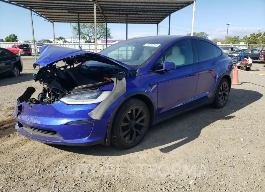 TESLA MODEL X 2022 vin 7SAXCBE67NF331653 from auto auction Copart