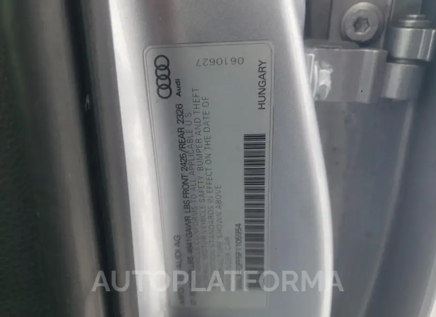 AUDI S3 PRESTIG 2015 vin WAUFFGFF5F1105954 from auto auction Copart