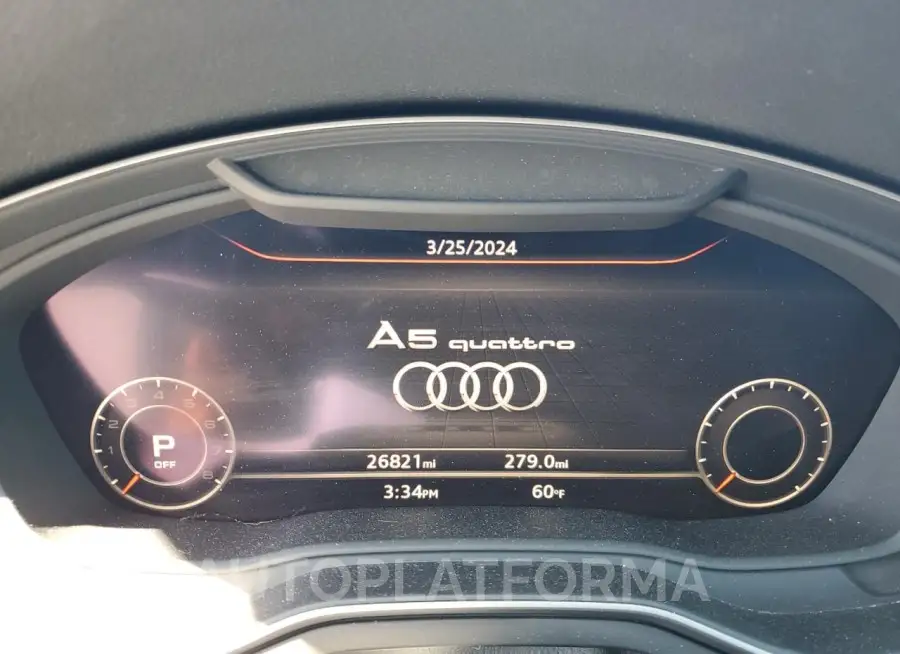 AUDI A5 PREMIUM 2019 vin WAUYNGF55KN010459 from auto auction Copart