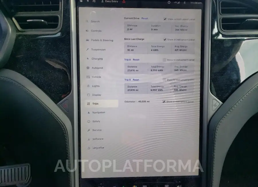 TESLA MODEL X 2018 vin 5YJXCDE28JF105301 from auto auction Copart