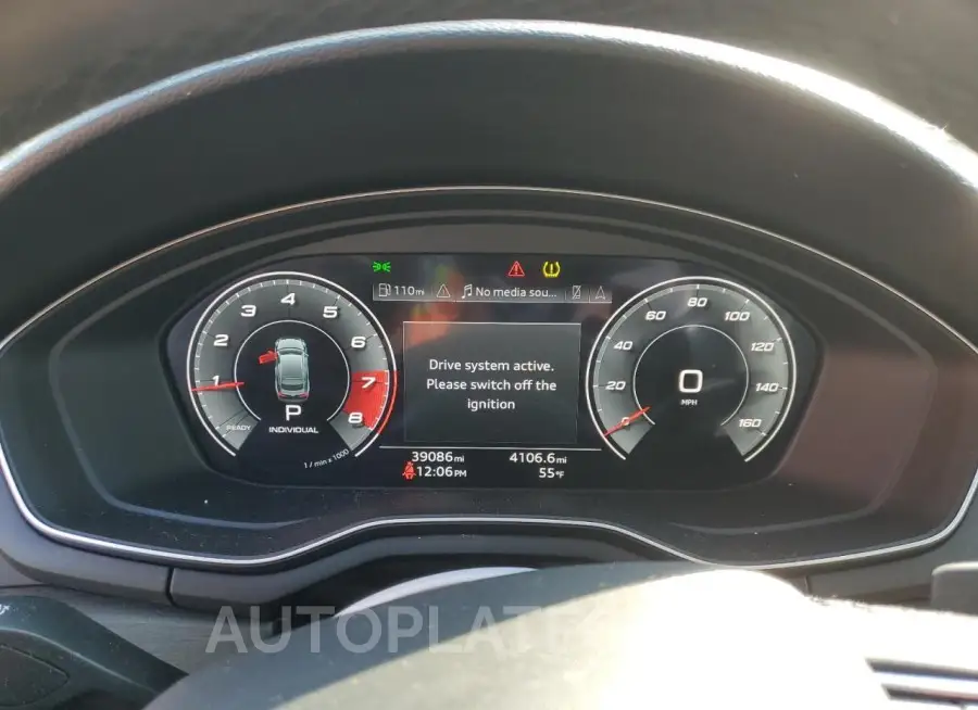 AUDI A5 PREMIUM 2021 vin WAUFACF57MA034297 from auto auction Copart