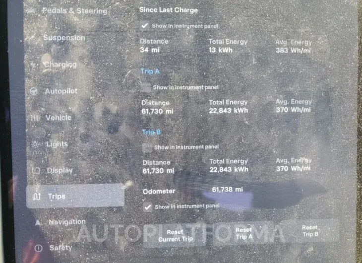 TESLA MODEL X 2019 vin 5YJXCAE23KF204320 from auto auction Copart