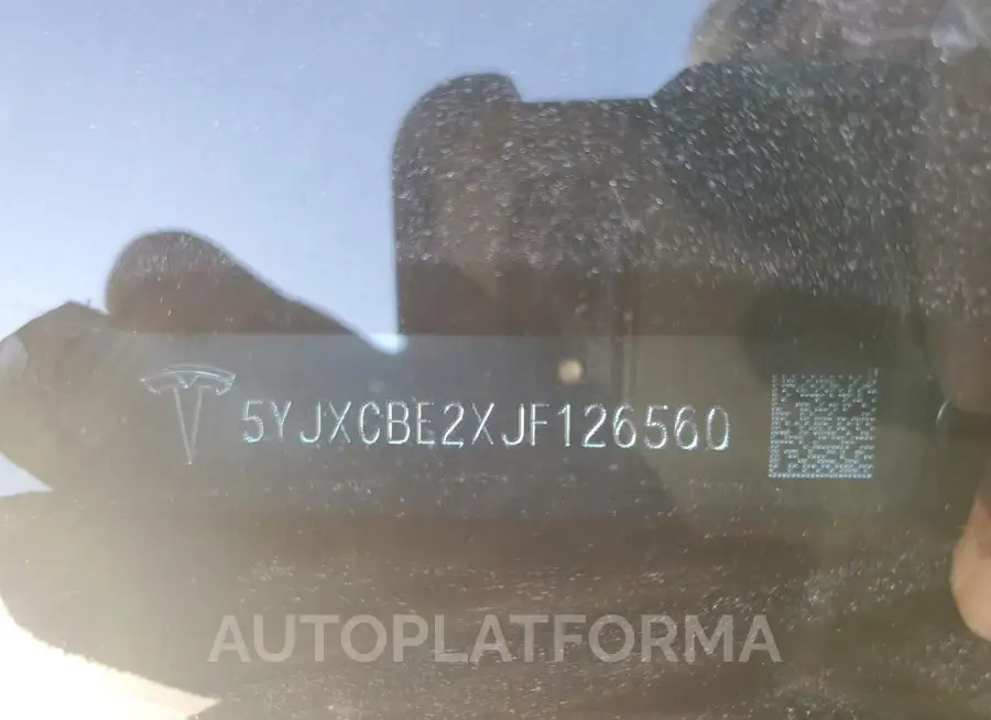 TESLA MODEL X 2018 vin 5YJXCBE2XJF126560 from auto auction Copart