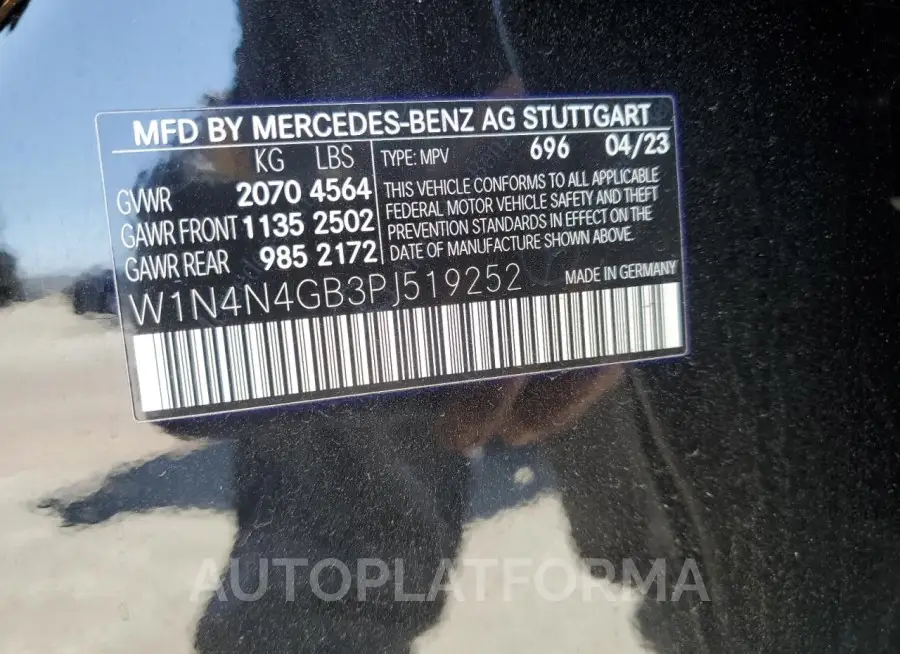 MERCEDES-BENZ GLA 250 2023 vin W1N4N4GB3PJ519252 from auto auction Copart