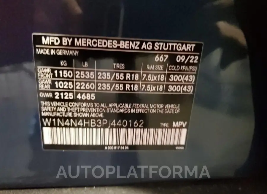 MERCEDES-BENZ GLA 250 4M 2023 vin W1N4N4HB3PJ440162 from auto auction Copart