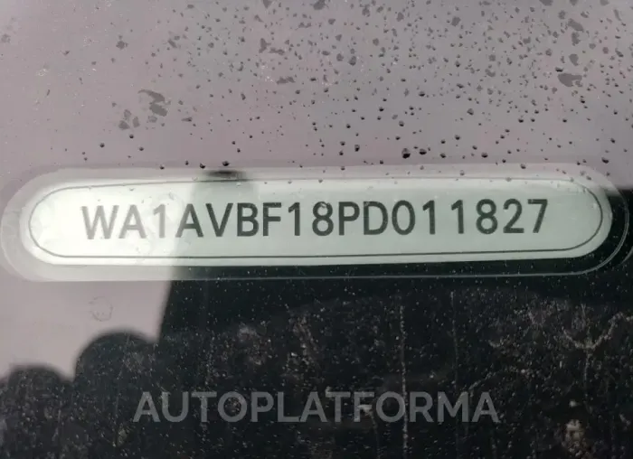 AUDI Q8 PREMIUM 2023 vin WA1AVBF18PD011827 from auto auction Copart