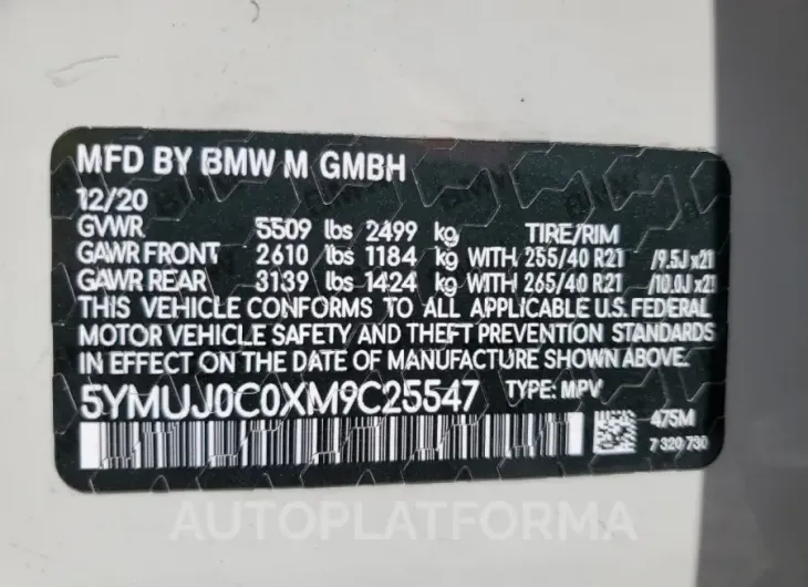 BMW X4 XDRIVE3 2019 vin 5UXUJ3C5XKLG54076 from auto auction Copart