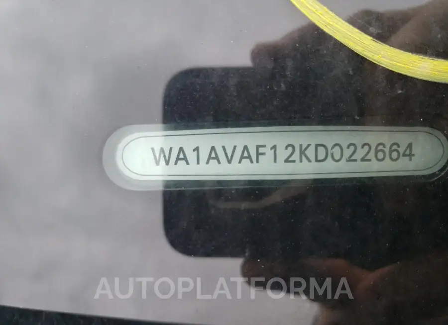 AUDI Q8 PREMIUM 2019 vin WA1AVAF12KD022664 from auto auction Copart