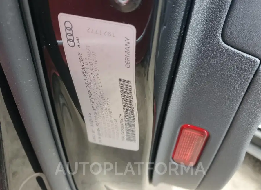 AUDI S5 PRESTIG 2018 vin WAUC4CF58JA108199 from auto auction Copart