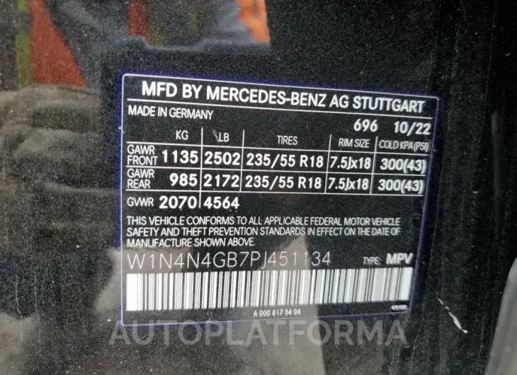 MERCEDES-BENZ GLA 250 2023 vin W1N4N4GB7PJ451134 from auto auction Copart