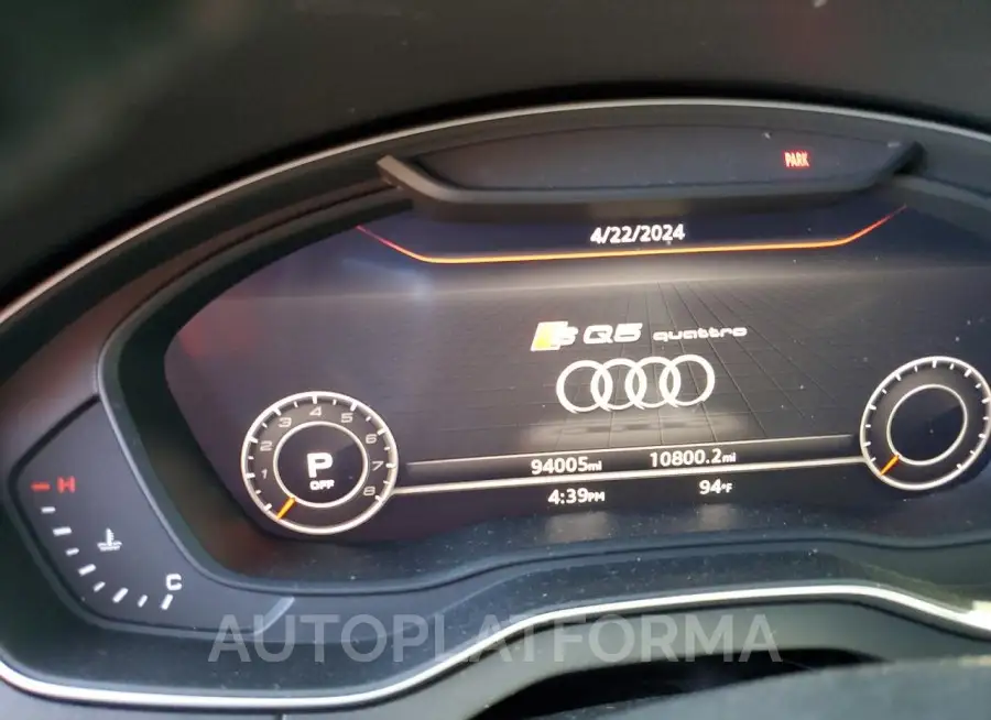 AUDI SQ5 PREMIU 2018 vin WA1A4AFYXJ2174301 from auto auction Copart