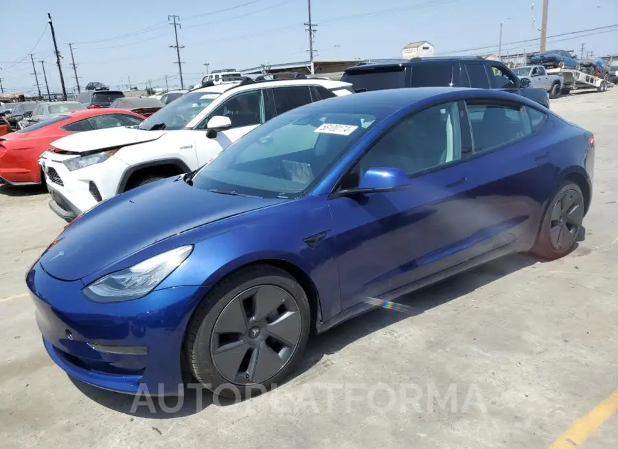 TESLA MODEL 3 2022 vin 5YJ3E1EA8NF304384 from auto auction Copart