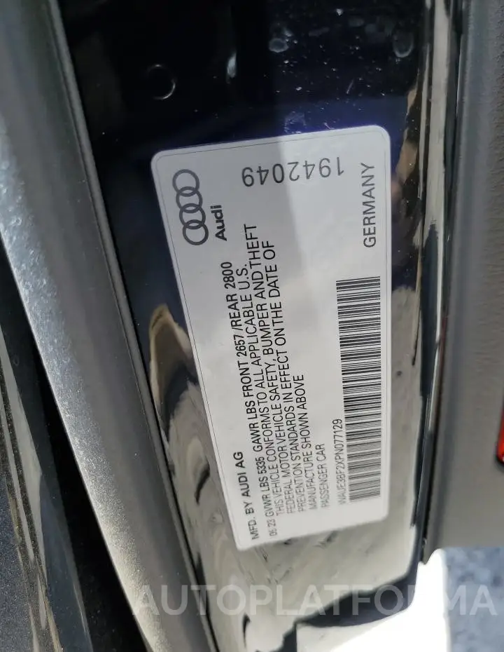 AUDI A6 PREMIUM 2023 vin WAUE3BF2XPN077129 from auto auction Copart