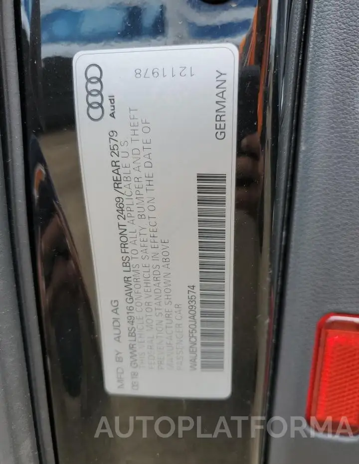 AUDI A5 PREMIUM 2018 vin WAUENCF50JA093574 from auto auction Copart